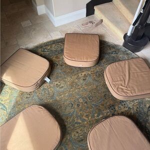 5 tan cushions from sunbella excellent condition Cushions